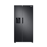 Samsung RS6JA8811B1/EG Side-by-Side Kühlschrank, 178 cm, 634 ℓ, 225 ℓ Gefriervolumen, Space Max Technologie, Premium Black Steel