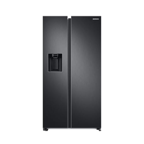 Samsung RS6GA8521B1/EG Side-by-Side Kühlschrank, 178 cm, 634 ℓ, 225 ℓ Gefriervolumen, Space Max Technologie, Premium Black Steel